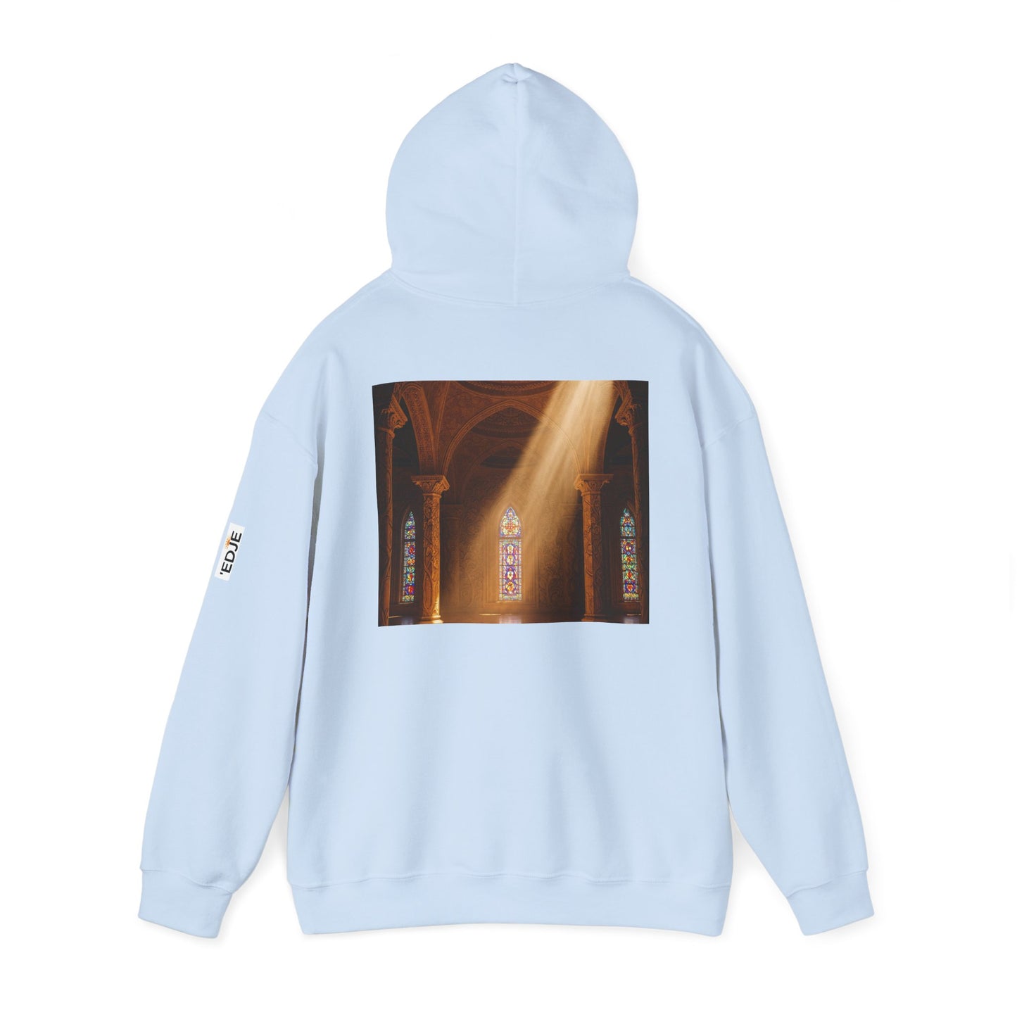 Christian Cathedral Hoodie Sweatshirt - Stained Glass Design