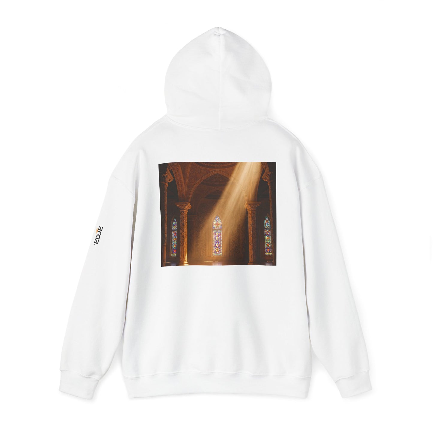 Christian Cathedral Hoodie Sweatshirt - Stained Glass Design