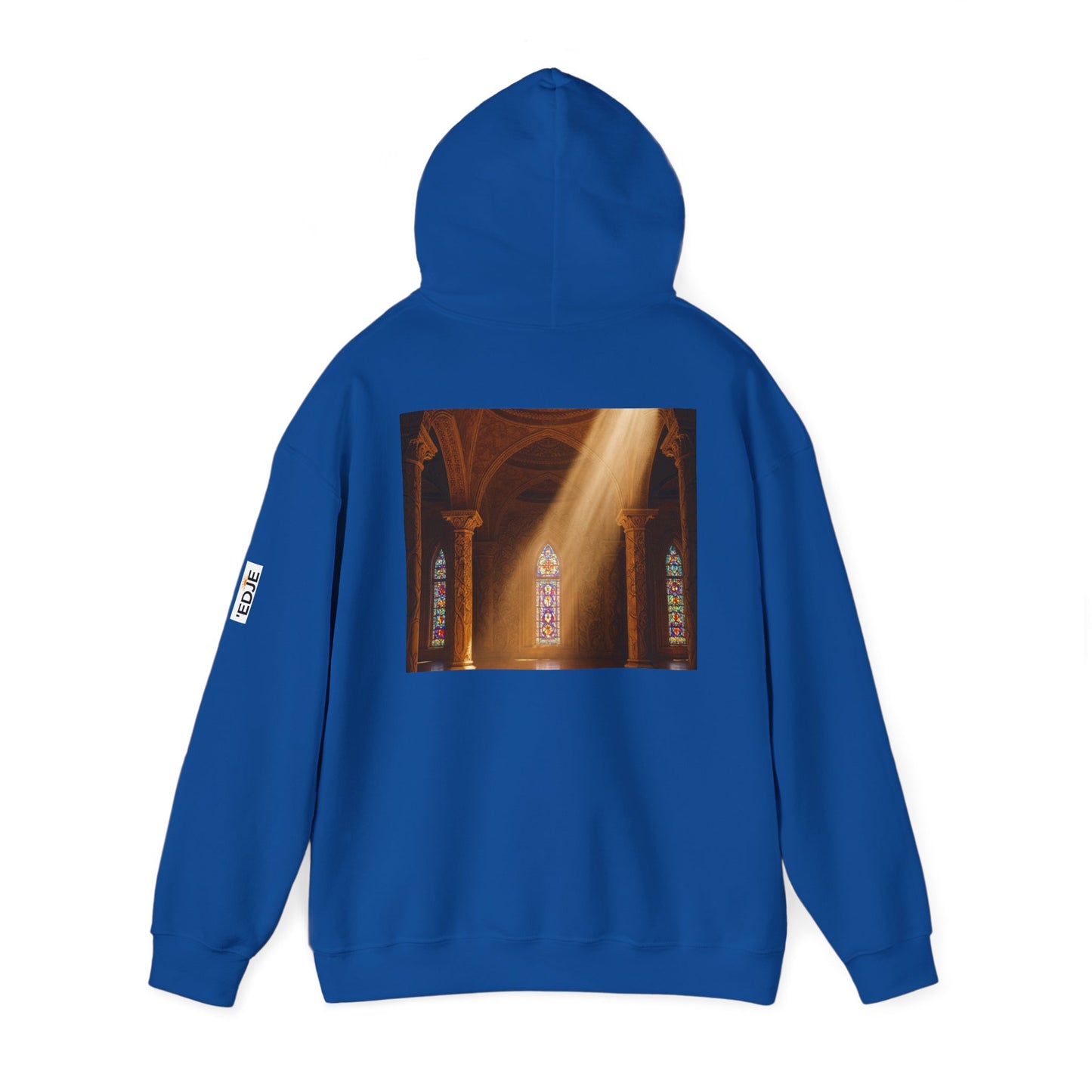 Christian Cathedral Hoodie Sweatshirt - Stained Glass Design