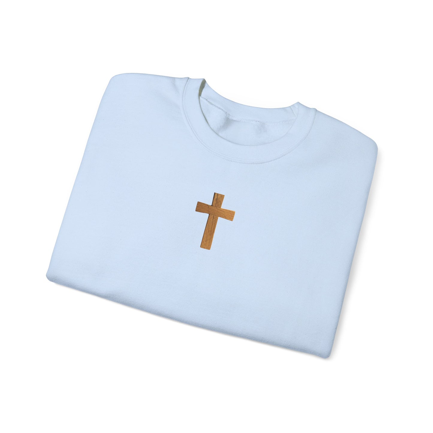 Christian Cathedral Sweatshirt with Wooden Cross Design