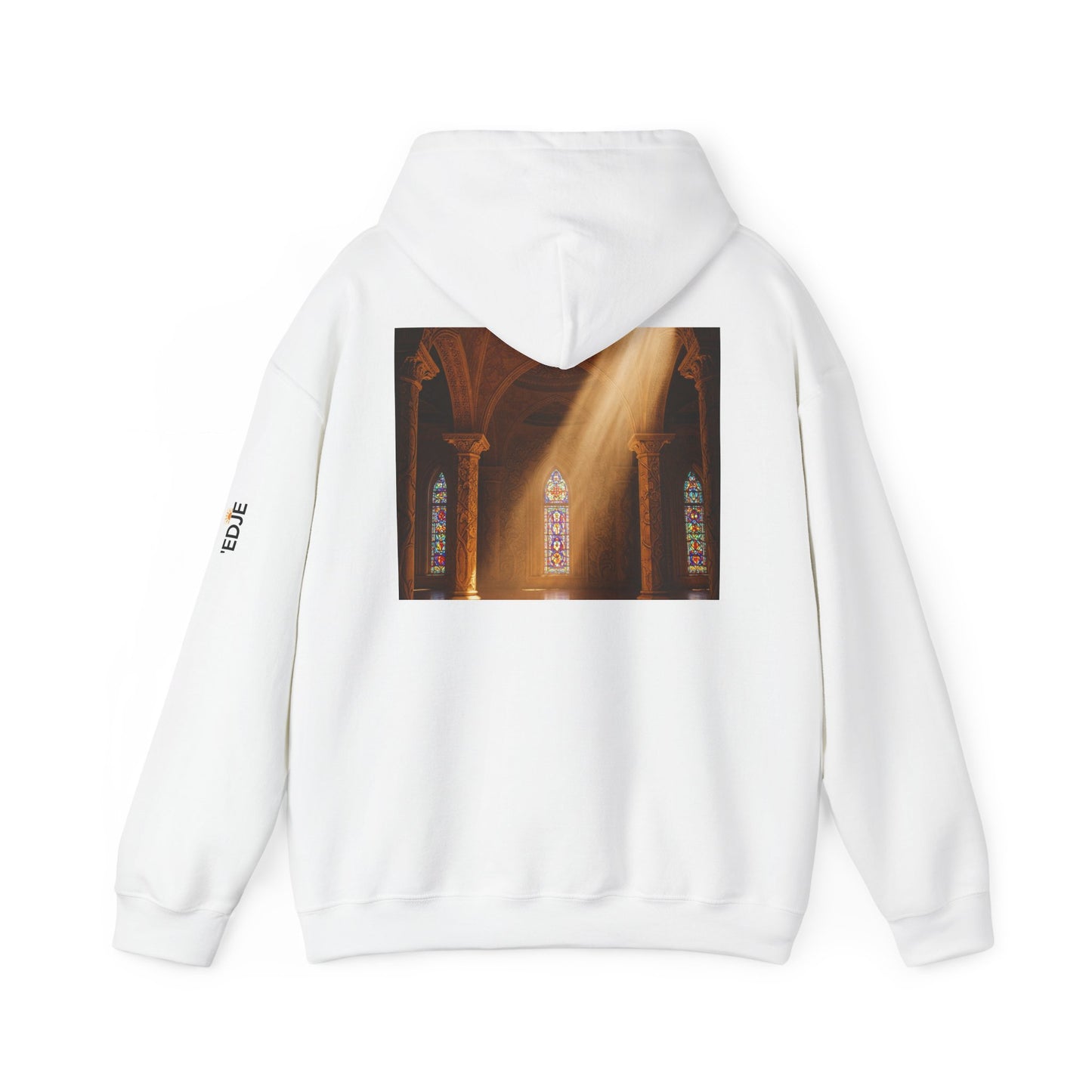 Christian Cathedral Hoodie Sweatshirt - Stained Glass Design