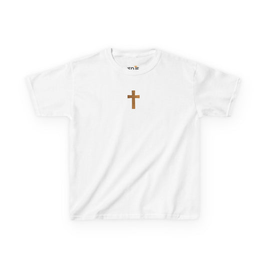 Kids T-Shirt with Cathedral and Cross Design