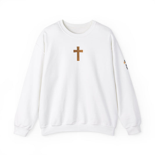 Christian Cathedral Sweatshirt with Wooden Cross Design