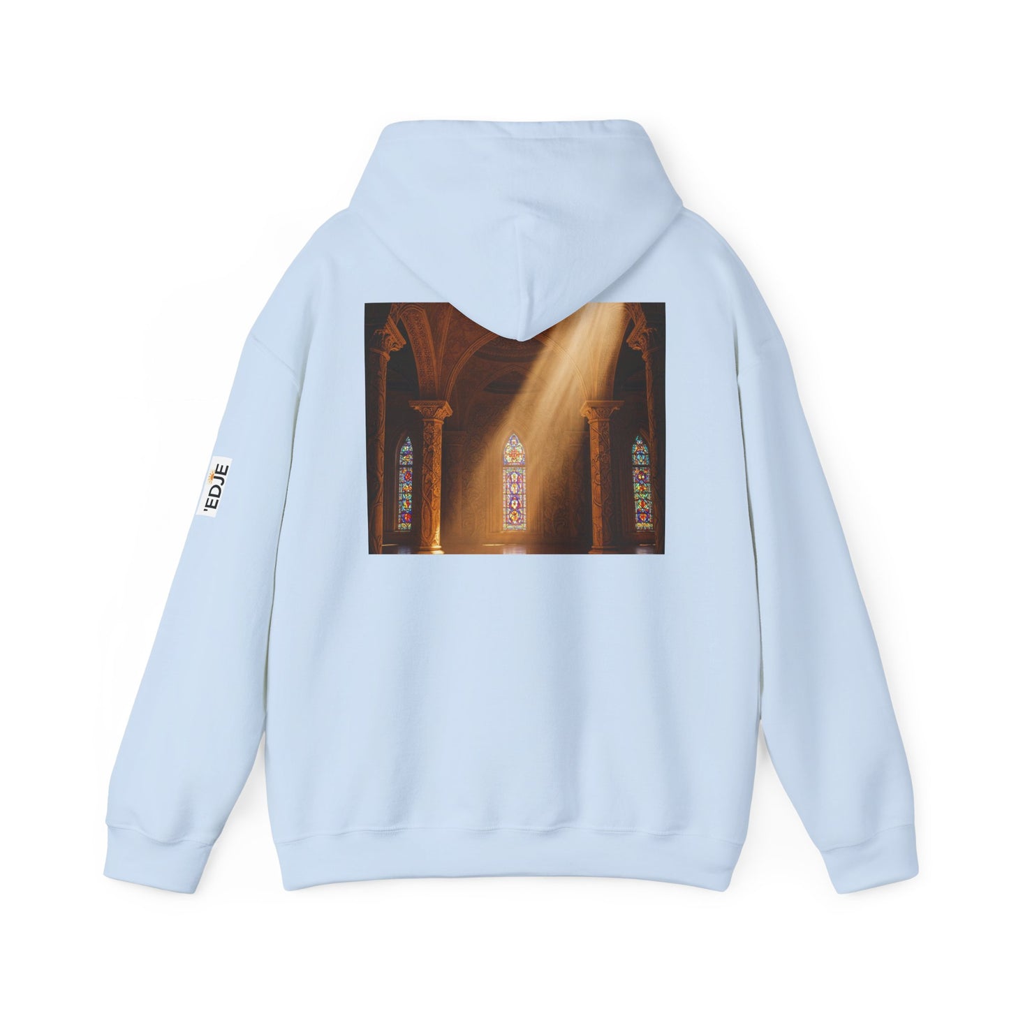 Christian Cathedral Hoodie Sweatshirt - Stained Glass Design