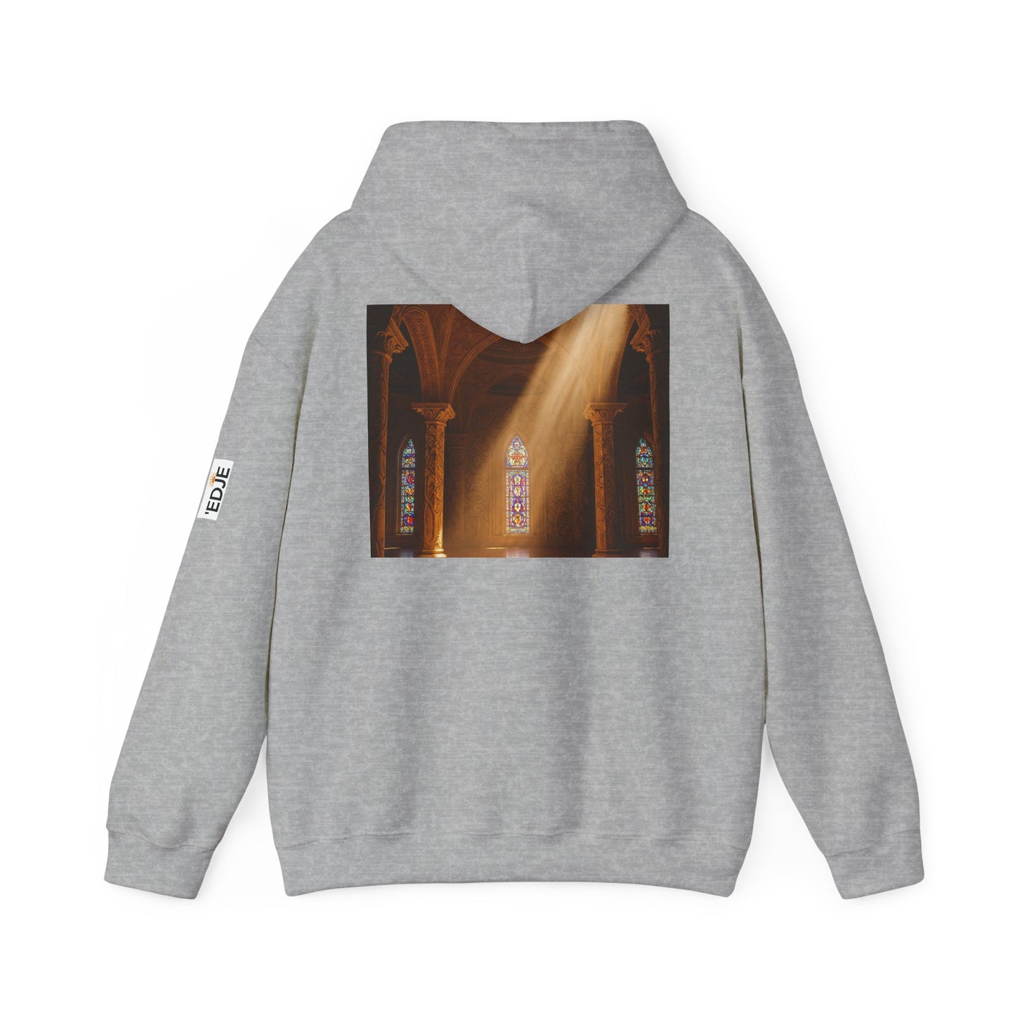 Christian Cathedral Hoodie Sweatshirt - Stained Glass Design