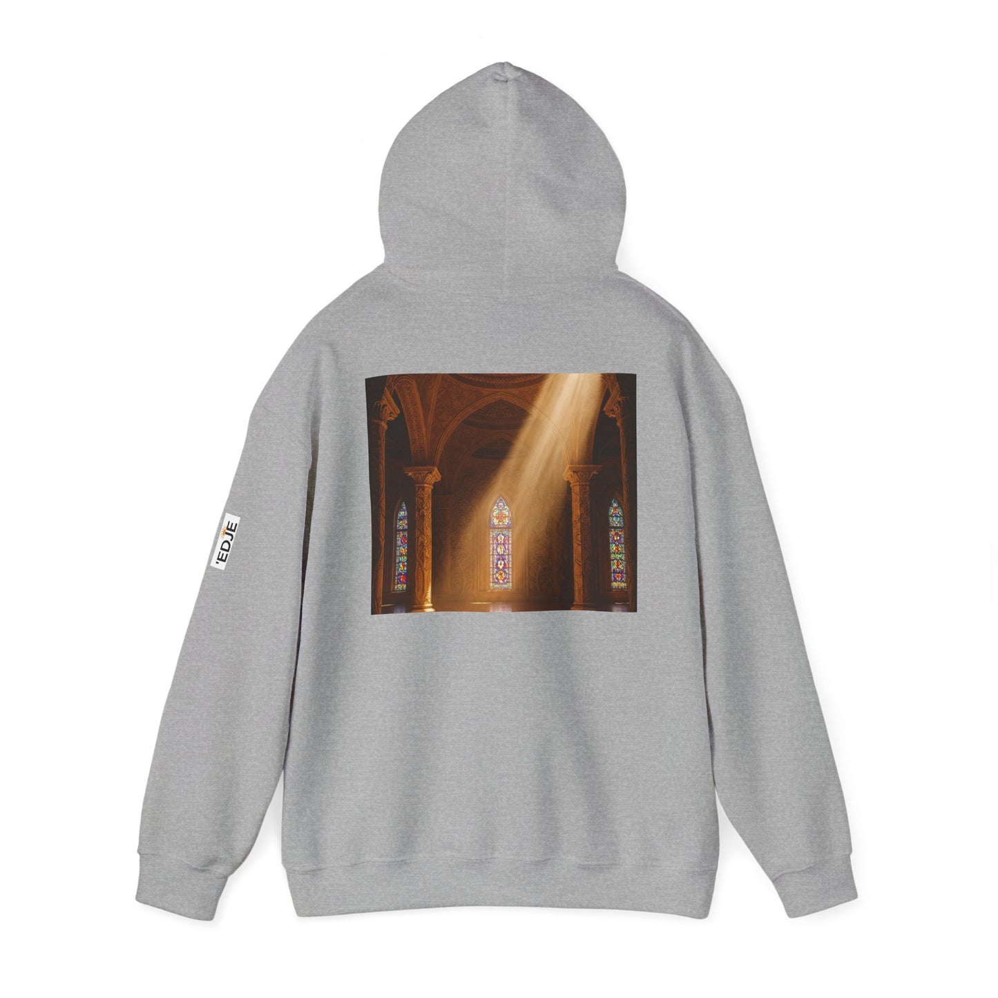 Christian Cathedral Hoodie Sweatshirt - Stained Glass Design