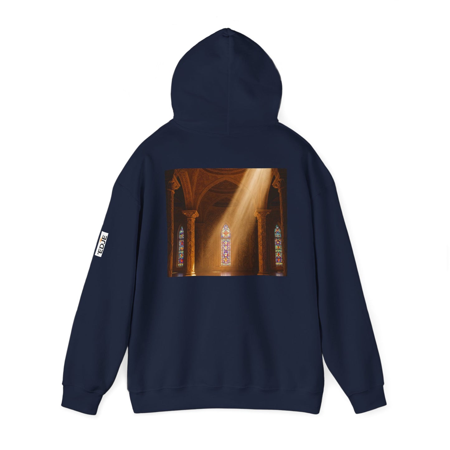 Christian Cathedral Hoodie Sweatshirt - Stained Glass Design