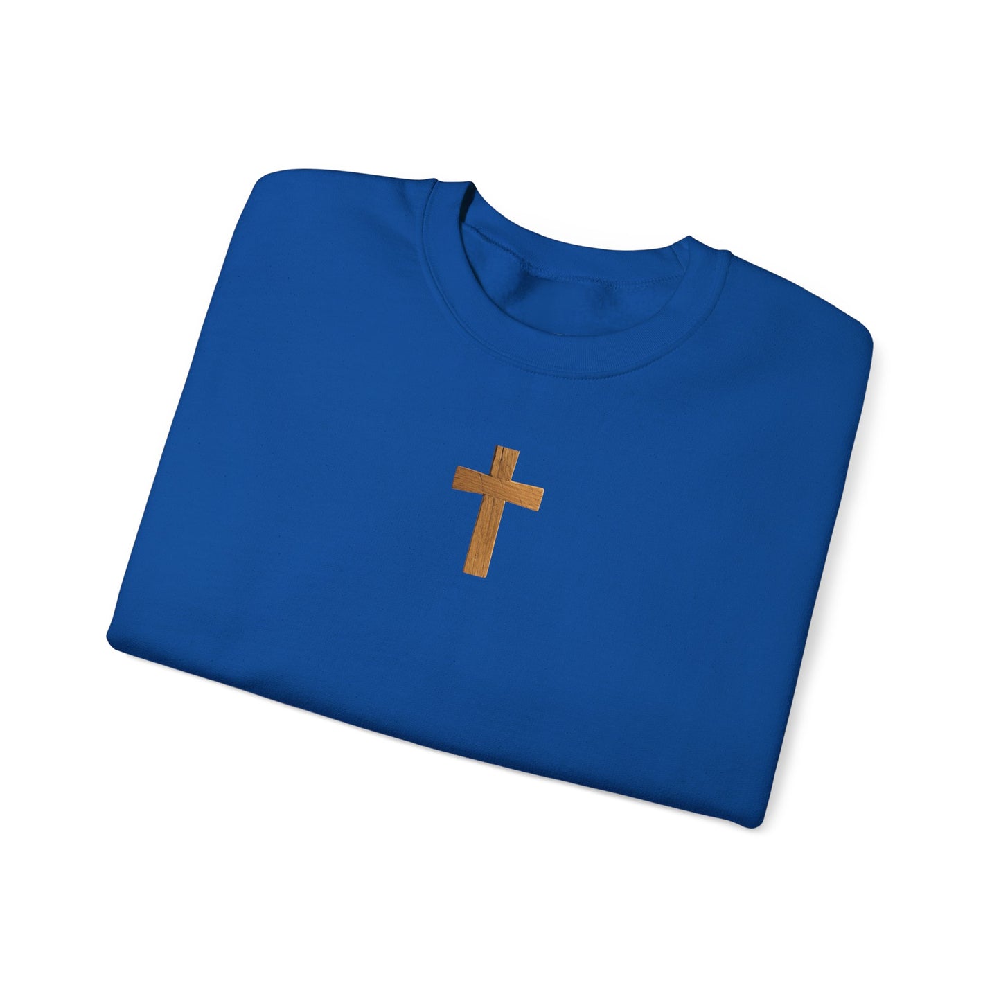 Christian Cathedral Sweatshirt with Wooden Cross Design