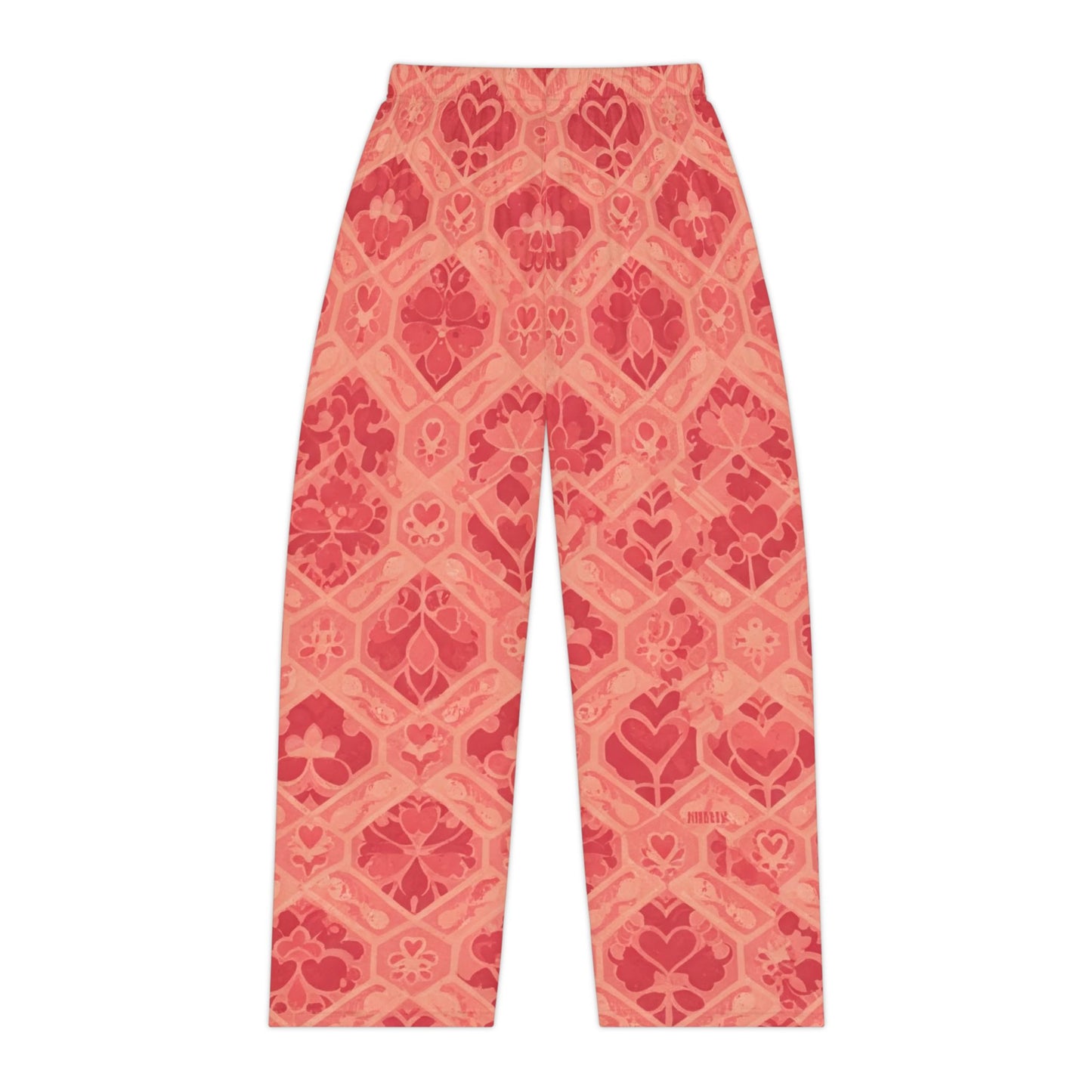 Pink Hearts and Flowers Women's Pajama Pants